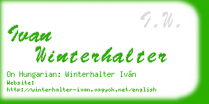 ivan winterhalter business card