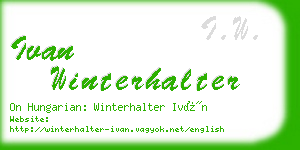 ivan winterhalter business card